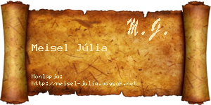 Meisel Júlia névjegykártya
